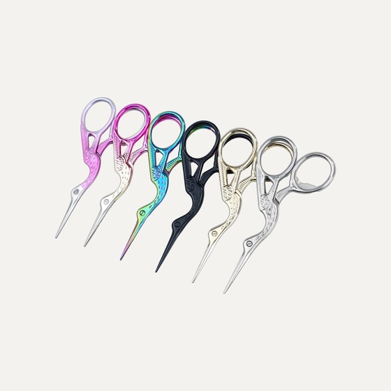 Stork-style cosmetic scissors — FR-SC-05